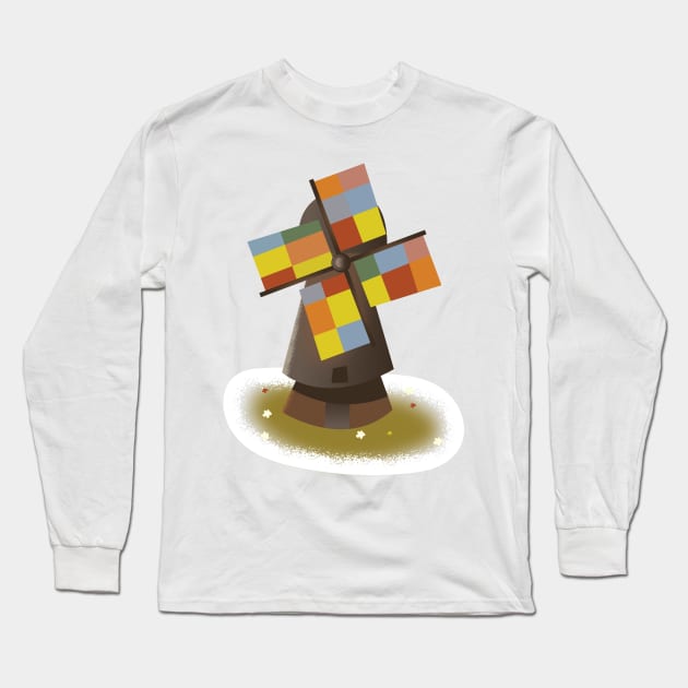 Vintage Windmill Long Sleeve T-Shirt by nickemporium1